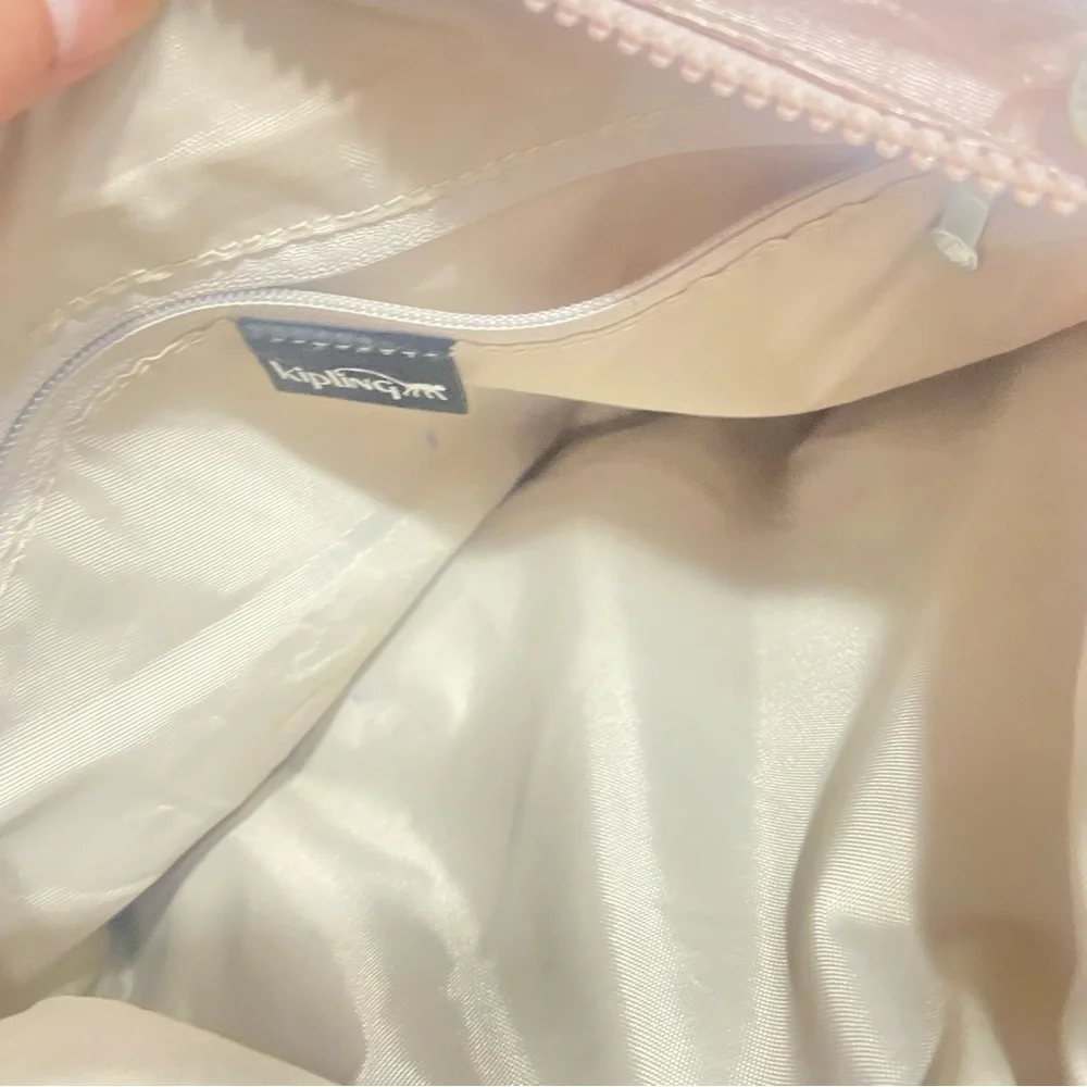 Rose Gold Kipling Pink Crossbody Bag with Signature Style